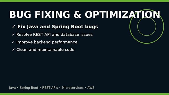 develop a java spring boot rest API and backend