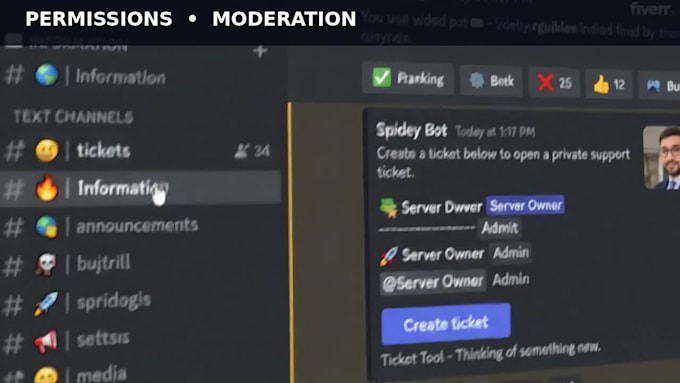 create a custom discord server with bots and roles