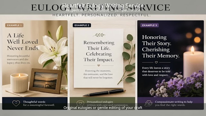 write a heartfelt personalized eulogy or memorial speech