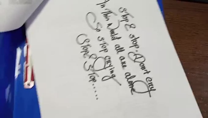 write your text by handwriting