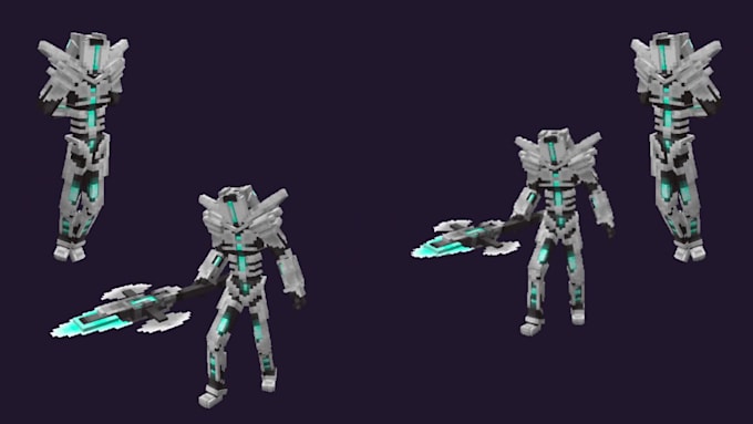 animate minecraft models, skins, armor, mobs and blockbench in any style