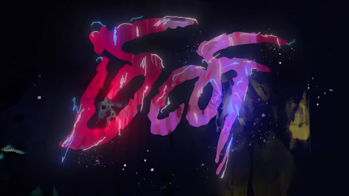 title animation mixing both 2d and 3d