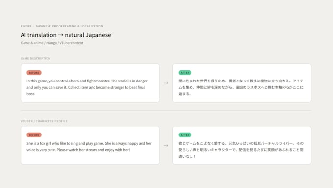 proofread and polish your japanese text