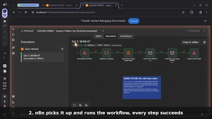automate website lead replies with n8n and google sheets