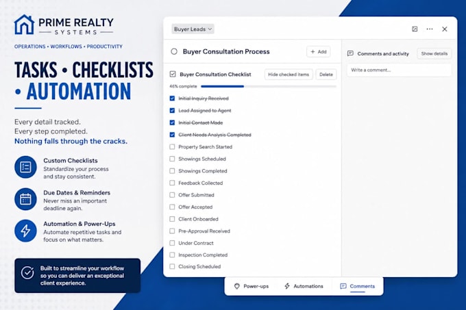 build a complete real estate operations system in trello