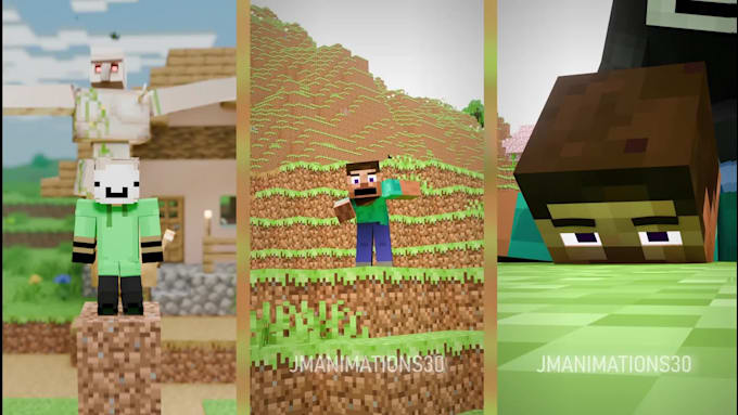 create minecraft animation for your social medias