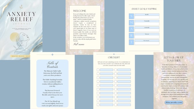 design minimalist wellness lead magnet,workbook,planner or journal