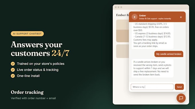 build an ai chatbot for your shopify store with order tracking