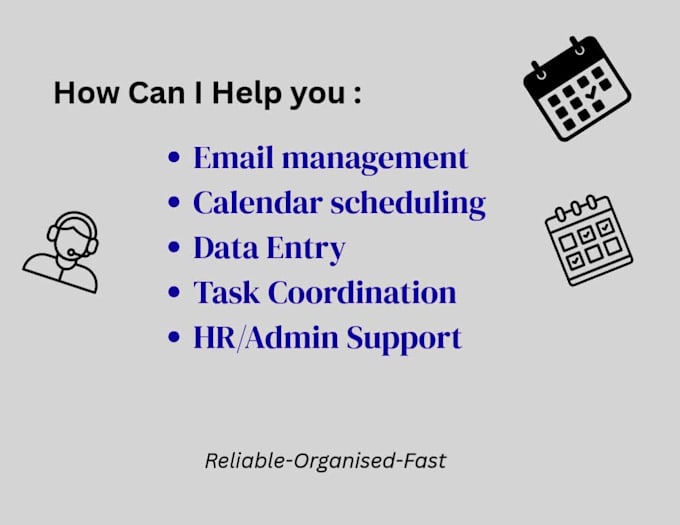 be your executive assistant for admin and business support