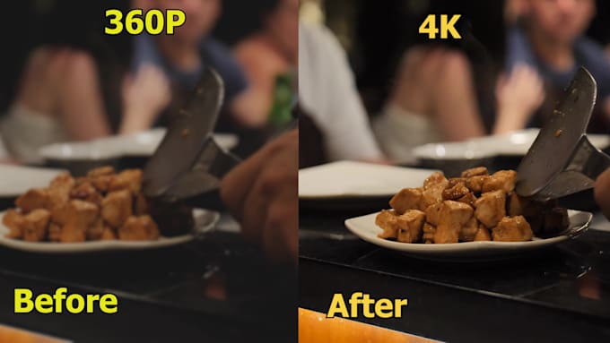 denoise,enhance quality and upscale video upto 4k