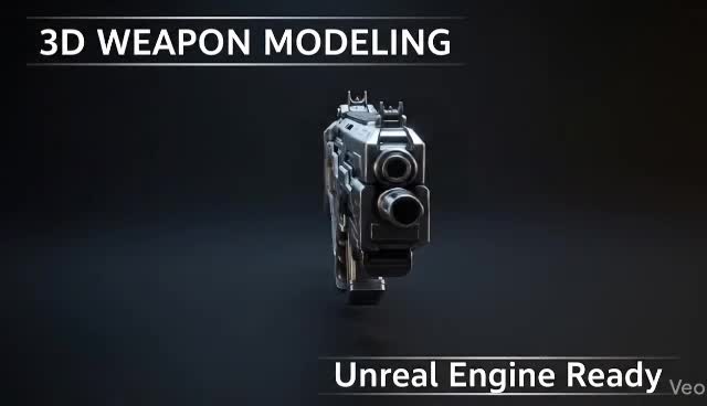 create realistic 3d weapon and hard surface models for unreal engine