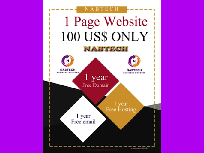 create a mobile friendly one page website with modern design