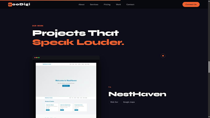 build a modern frontend website