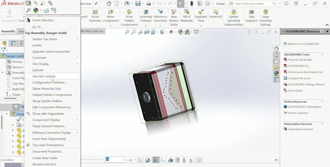 do solidworks plastic design for injection molding with dfm analysis