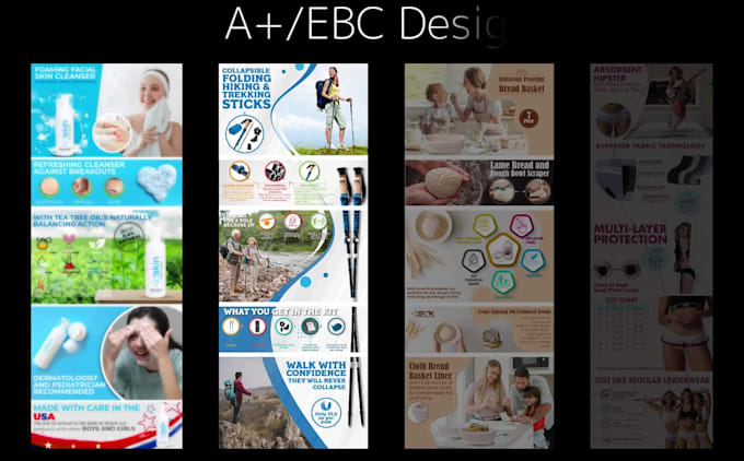 do impressive amazon ebc design, enhanced brand content, a plus, ai enhance file