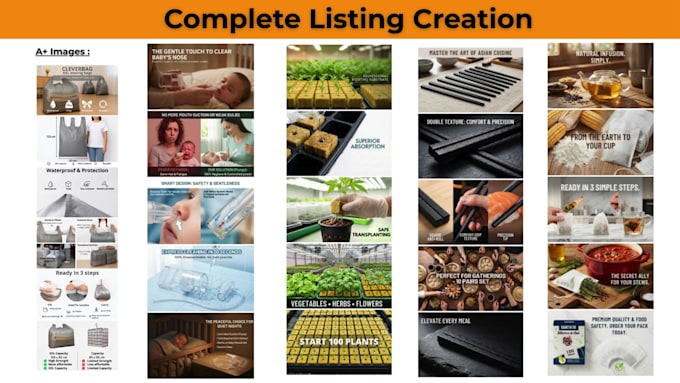 create a high converting amazon listing with SEO, images and video