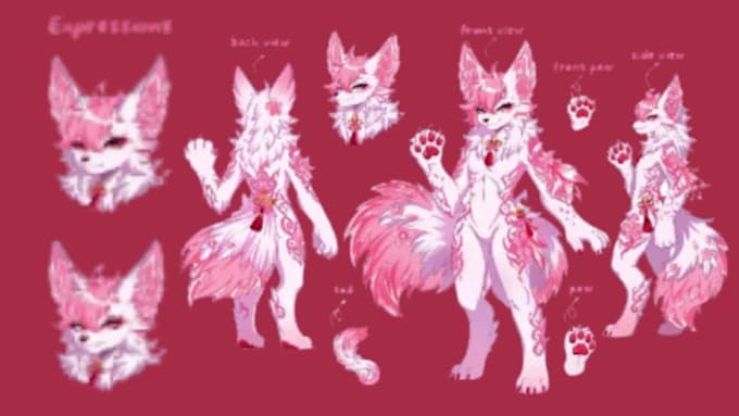 draw furry ref sheet anthro ref sheet fursona ref sheet furry oc character