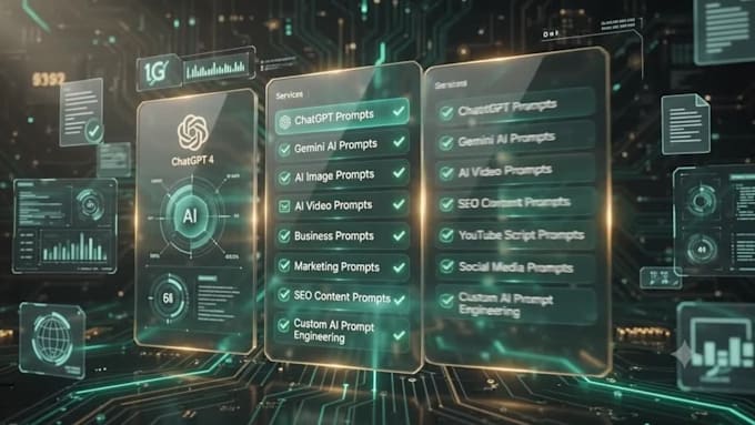 create professional chatgpt, gemini ai and custom ai prompts