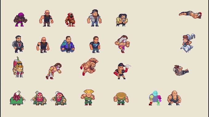 create pixel art and animation for game assets
