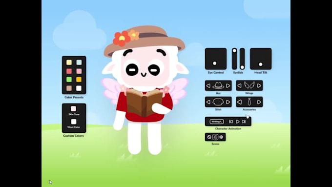 custom rive character and interactive mascot animation