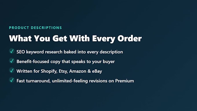 write high converting amazon and etsy product descriptions