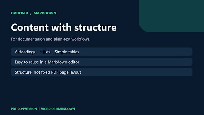 convert PDF to editable word or clean markdown with formatting