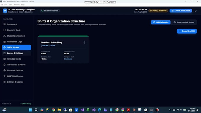 develop a complete desktop attendance system