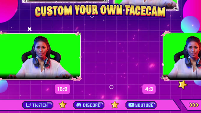 create custom animated facecam overlay and webcam border for twitch