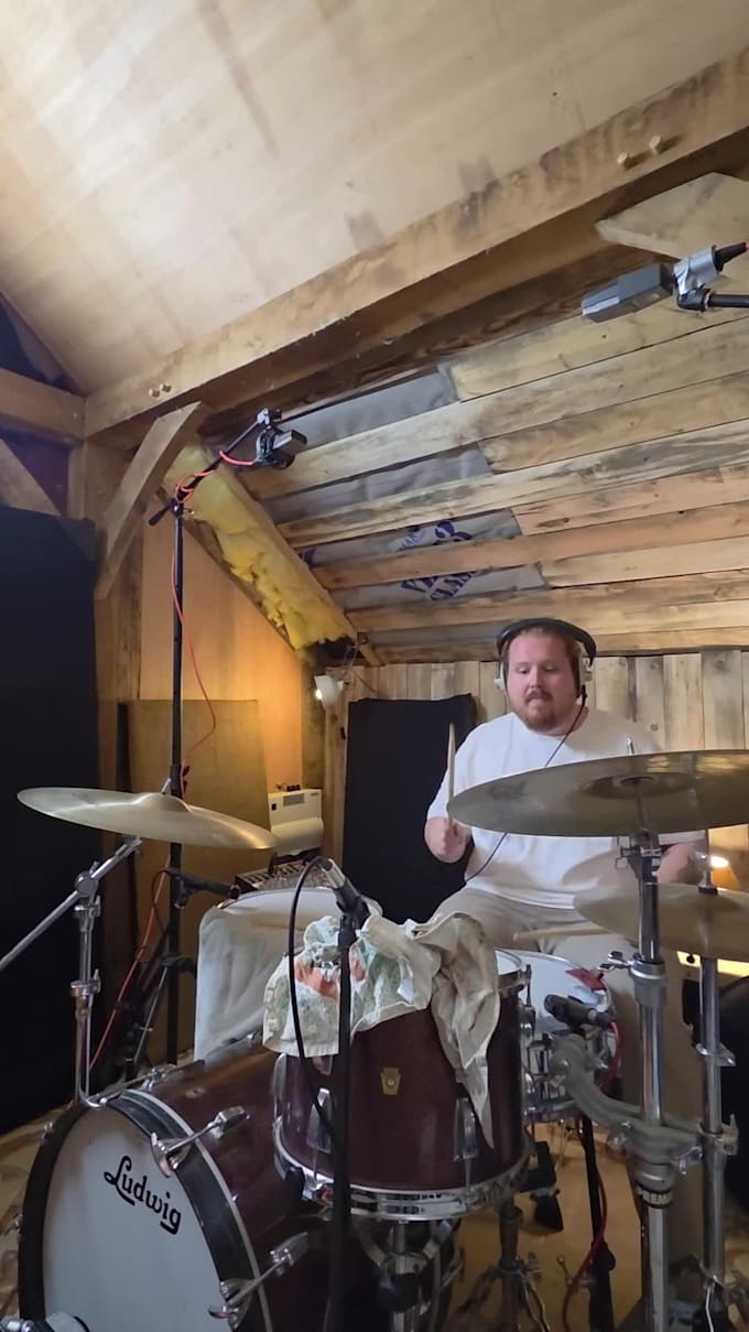 record drums for your songs in a pro studio