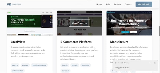 build a responsive react js website, landing page