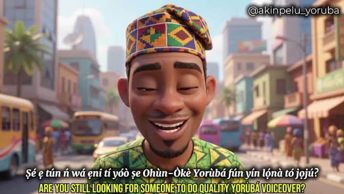 record a professional native yoruba voice over or narration