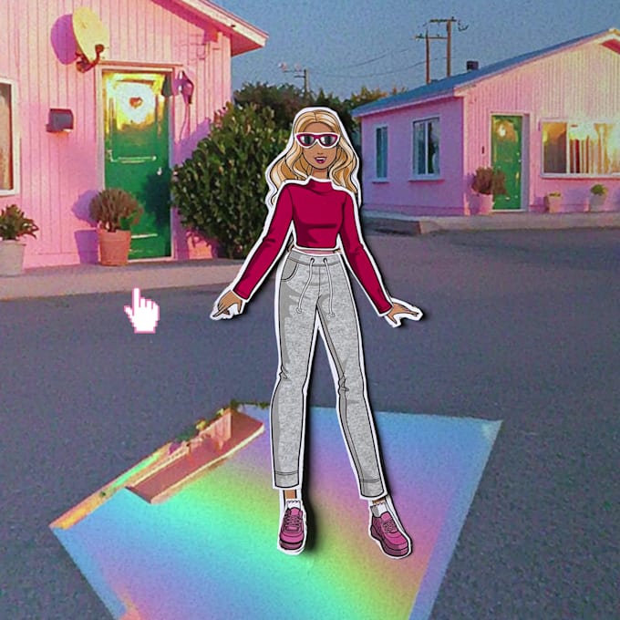 create collage stop motion outfit changes