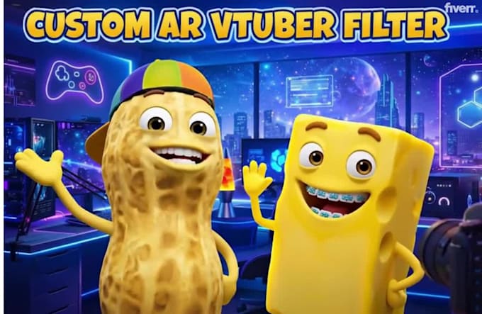 create custom 3d ar vtuber filter for snap camera, lens studio ready to stream