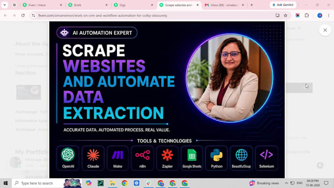 scrape websites and automate data extraction