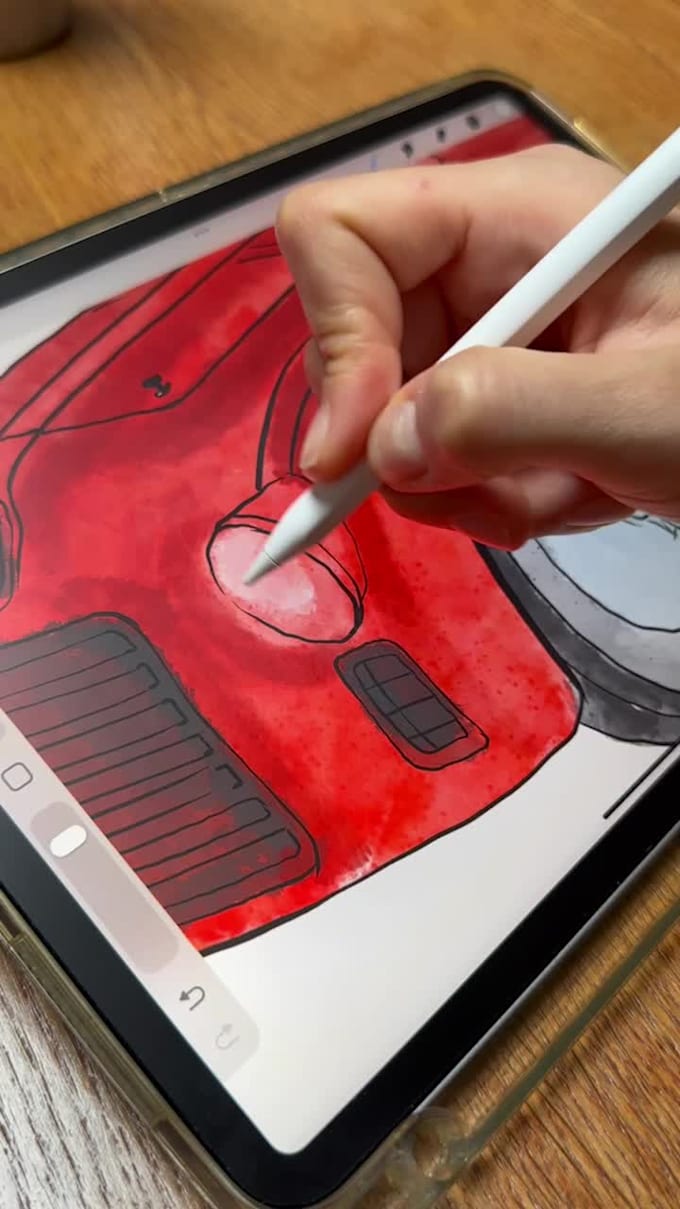create unique watercolor hand drawn icons and illustrations