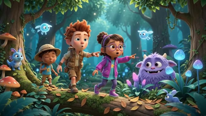 3d pixar style ai animation video, 3d cartoon animation, 3d animated video