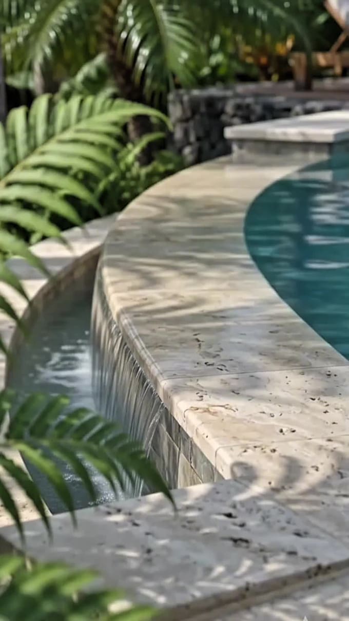 design premium infinity pool and luxury outdoor living space
