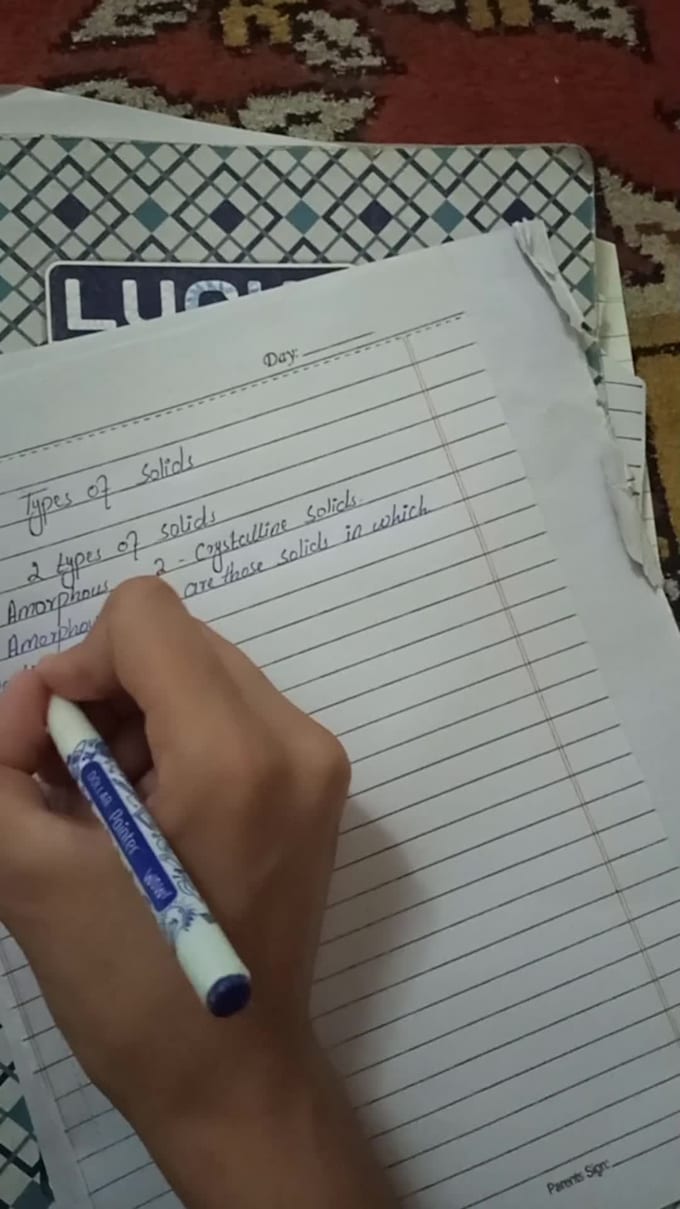 write neat handwritten assignments on time
