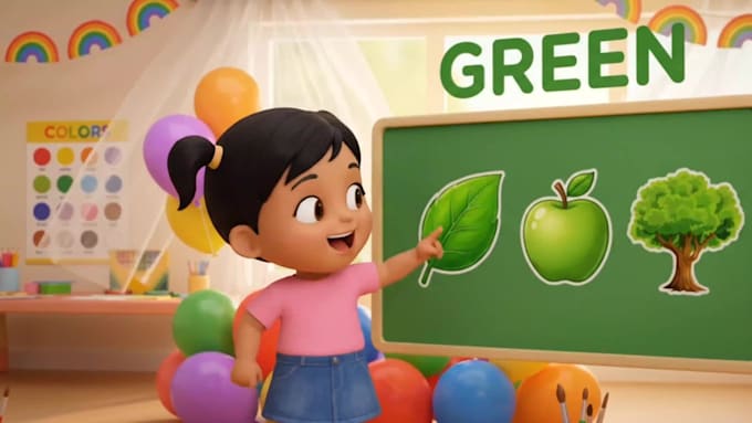 create ai kids learning cartoon videos