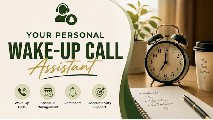 be your personal wake up call assistant, reminder and schedule manager