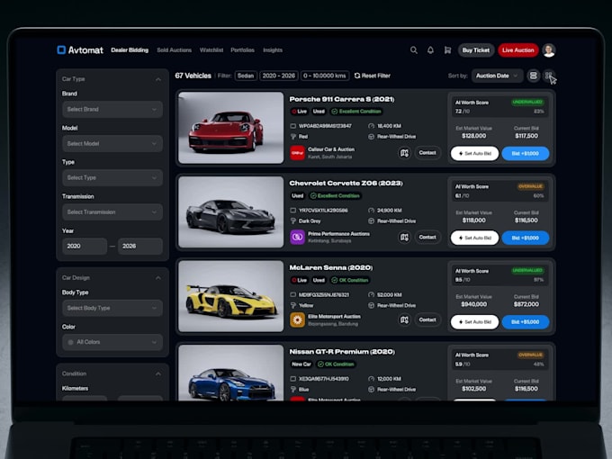 do western style live auction website, blind bidding platform, or auction app