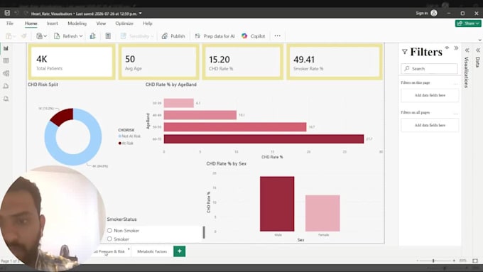create professional power bi dashboards and visualizations