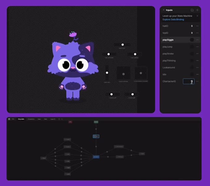 create interactive rive animations for app, web and UI
