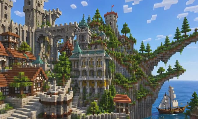 build minecraft buildings, castles, lobbies, spawns, fantasy, mega bases builds