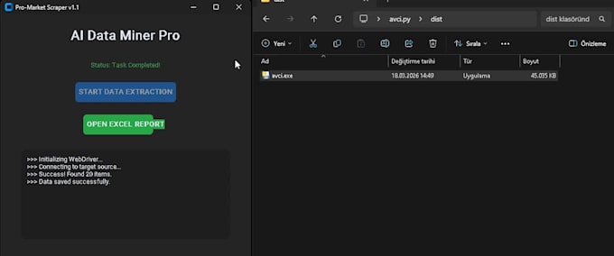 build a custom python web scraper with a professional gui