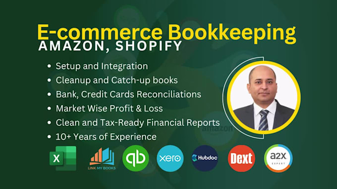 do ecommerce, amazon, shopify, bookkeeping in quickbooks online and xero