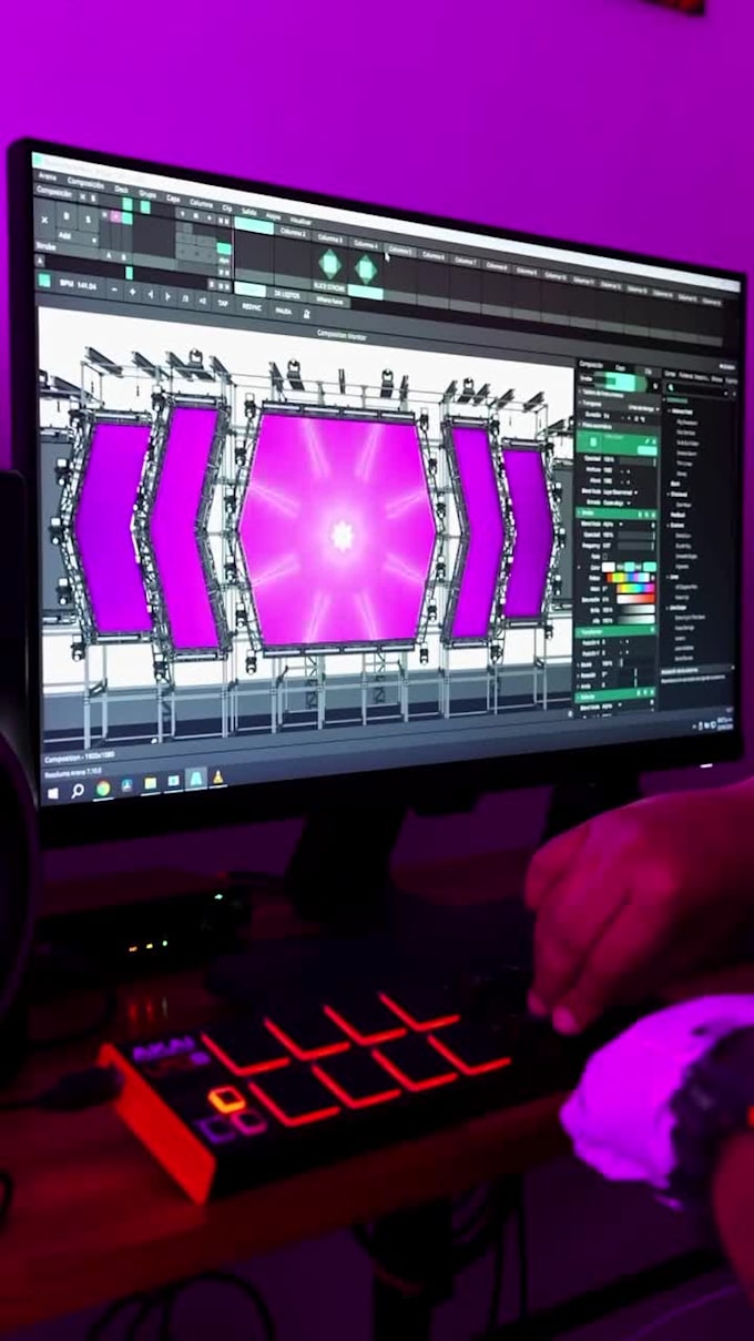 create vj loop concert show for led wall, led screen and stage show