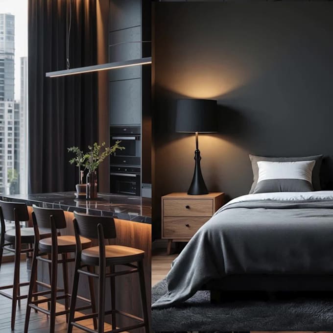 create 3d visualization and interior design concepts
