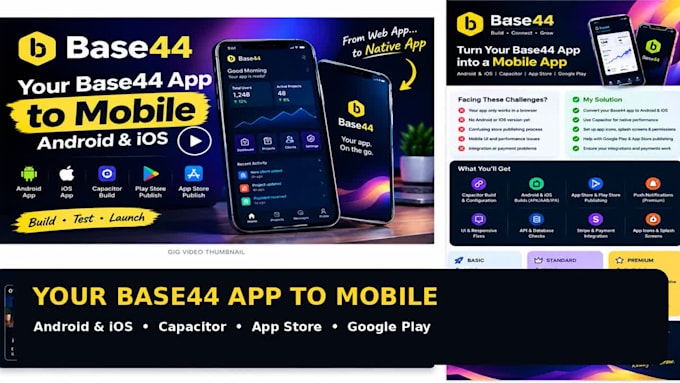 convert your base44 app to android and ios with capacitor and publish