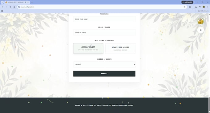 create your wedding website